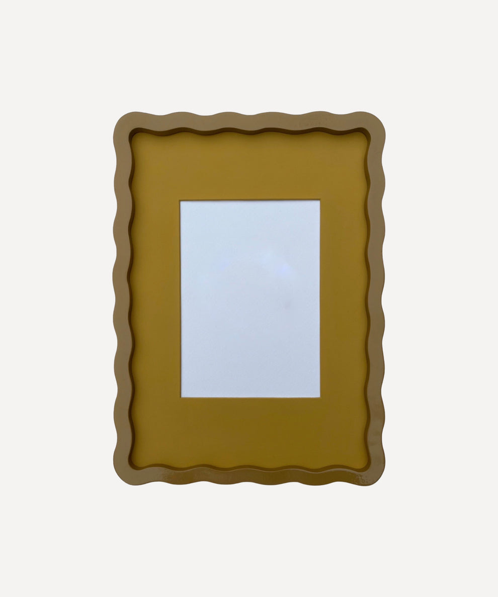 Yellow Ruffle Frame Mustard Yellow A4 Wiggle Frame – Alma Frames